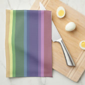 Linge De Cuisine Bandes arc-en-ciel coupées (Quart Plié)