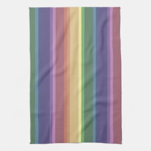 Linge De Cuisine Bandes arc-en-ciel coupées