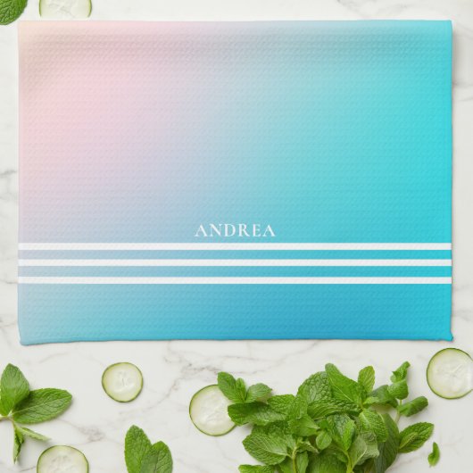 Linge De Cuisine Bandes blanches arrière - plans à pente douce (Plié)