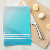 Linge De Cuisine Bandes blanches arrière - plans à pente douce (Quart Plié)