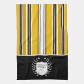 Linge De Cuisine Bandes blanches blanches personnalisées (Vertical)