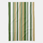 Linge De Cuisine Bandes blanches jaunes vertes (Vertical)