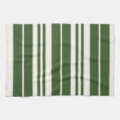 Linge De Cuisine Bandes blanches vertes (Horizontal)