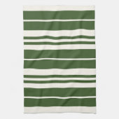 Linge De Cuisine Bandes blanches vertes (Vertical)