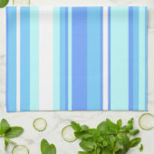 Linge De Cuisine Bandes bleu ciel (Plié)