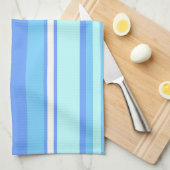Linge De Cuisine Bandes bleu ciel (Quart Plié)