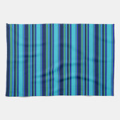 Linge De Cuisine Bandes bleues et vertes (Horizontal)