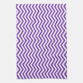 Linge De Cuisine Bandes Chevron Violet De Raisin (Vertical)