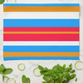 Linge De Cuisine bandes colorées (Plié)