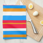 Linge De Cuisine bandes colorées (Quart Plié)