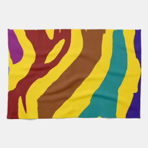 Linge De Cuisine Bandes colorées de zèbre