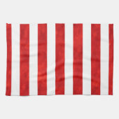 Linge De Cuisine Bandes d'aquarelle rouge (Horizontal)