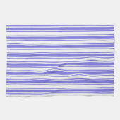 Linge De Cuisine Bandes de bonbons bleu et blanc (Horizontal)