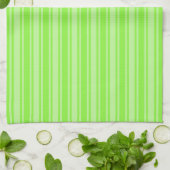 Linge De Cuisine Bandes de bonbons vert citron (Plié)