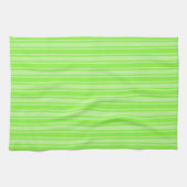 Linge De Cuisine Bandes de bonbons vert citron (Horizontal)