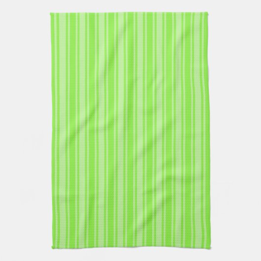 Linge De Cuisine Bandes de bonbons vert citron (Vertical)