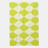 Linge De Cuisine Bandes de diamant vert (Vertical)