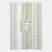 Linge De Cuisine Bandes de grès monogramme (Vertical)