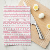 Linge De Cuisine Bandes de gribouillis florales (Quart Plié)