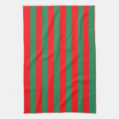 Linge De Cuisine Bandes de Noël classiques rouges et vertes (Vertical)