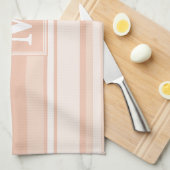 Linge De Cuisine Bandes de pêche monogramme (Quart Plié)