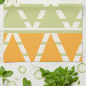 Linge De Cuisine Bandes de Triangle Orange Vert (Plié)