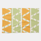 Linge De Cuisine Bandes de Triangle Orange Vert (Horizontal)