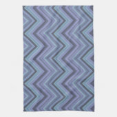 Linge De Cuisine Bandes de zigzag gris bleu (Vertical)