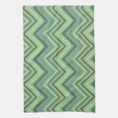Linge De Cuisine Bandes de zigzag vert olive (Vertical)