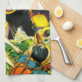 Linge De Cuisine BANDES DESSINÉES ICONIQUES de PULPE des années (Quart Plié)