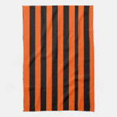 Linge De Cuisine Bandes d'Halloween noir et orange (Vertical)