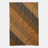 Linge De Cuisine Bandes diagonales Brown rustiques (Vertical)