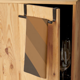 Linge De Cuisine Bandes diagonales Brown rustiques