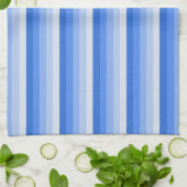 Linge De Cuisine Bandes d'ombre bleues (Plié)