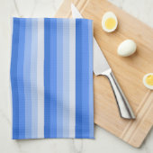 Linge De Cuisine Bandes d'ombre bleues (Quart Plié)