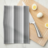 Linge De Cuisine Bandes d'ombre grises (Quart Plié)