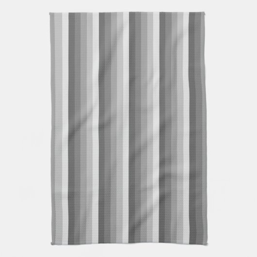 Linge De Cuisine Bandes d'ombre grises (Vertical)