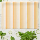 Linge De Cuisine Bandes d'ombre jaune (Plié)
