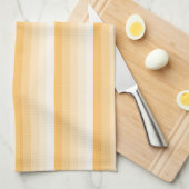 Linge De Cuisine Bandes d'ombre jaune (Quart Plié)