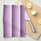 Linge De Cuisine Bandes d'ombre prune violette (Quart Plié)