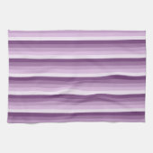 Linge De Cuisine Bandes d'ombre prune violette (Horizontal)