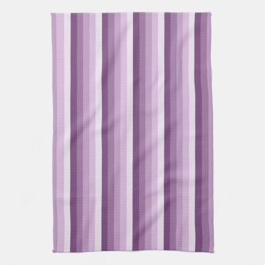 Linge De Cuisine Bandes d'ombre prune violette (Vertical)