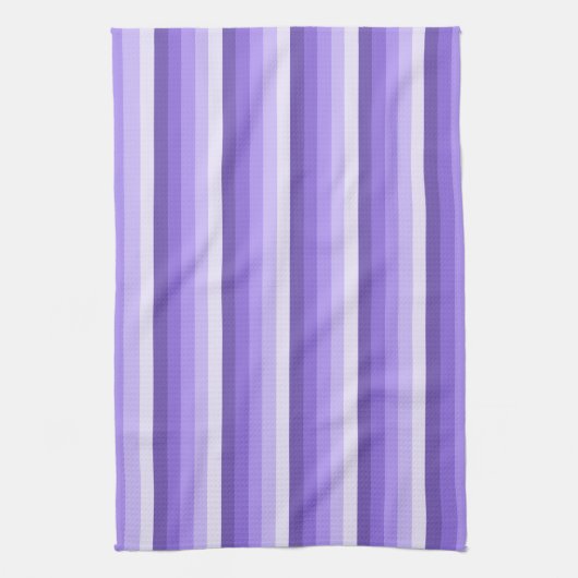 Linge De Cuisine Bandes d'ombre violette (Vertical)