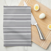 Linge De Cuisine Bandes grises (Quart Plié)