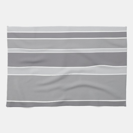 Linge De Cuisine Bandes grises (Horizontal)