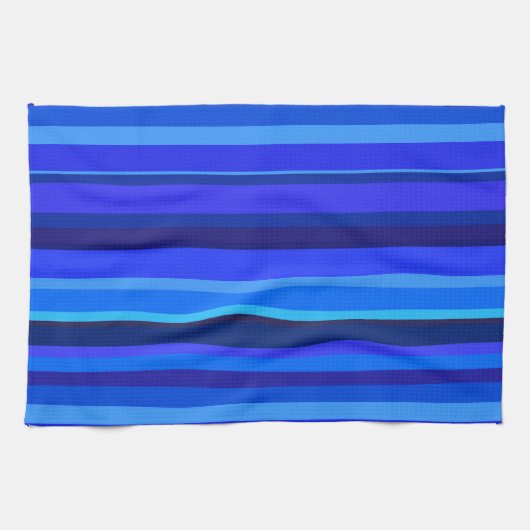 Linge De Cuisine Bandes horizontales bleues (Horizontal)