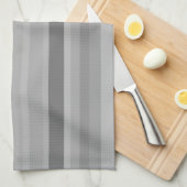 Linge De Cuisine Bandes horizontales grises (Quart Plié)