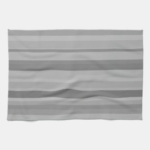 Linge De Cuisine Bandes horizontales grises