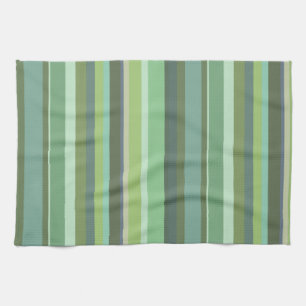 Linge De Cuisine Bandes horizontales vert olive
