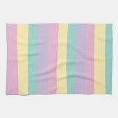 Linge De Cuisine Bandes Inégales Pink, Jaune, Violet & Vert (Horizontal)